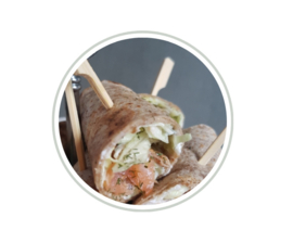 Set mini-wraps zalm/tzaziki (2 stuks) - als aanvulling op een high tea box