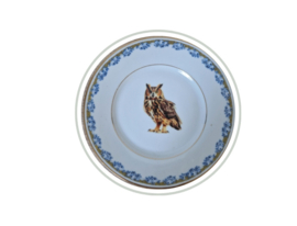 Gedecoreerd vintage bordje uil   NIEUW!!!