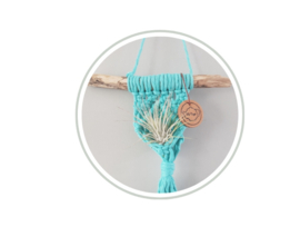 Macrame planthanger Bibi darkmint  (zonder plantje) UITVERKOOPAANBIEDING!