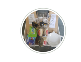 Theepakket Thee op tray wit    NIEUW !!!