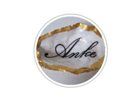 Losse oester met naam   NIEUW!!!