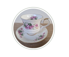 Vintage kop en schotel Royal Ascot bloemen   NIEUW!!!