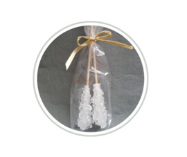 2 stokjes witte kandij - los te bestellen of als aanvulling van een high tea box