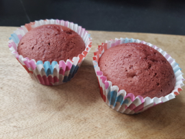 Set home made red velvet cupcakes (2 stuks) - als aanvulling op een high tea box