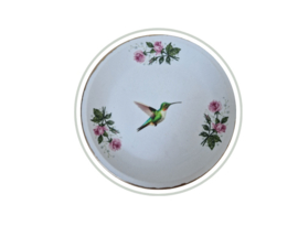 Gedecoreerd vintage bordje kolibrie