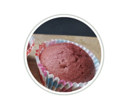 Set home made red velvet cupcakes (2 stuks) - als aanvulling op een high tea box