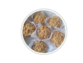 Glutenvrije blueberry muffins (set van 6 stuks) - als aanvulling op een high tea (box) NIEUW!!