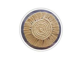 Boho macrame onderzetter okergeel - UITVERKOOPAANBIEDING!