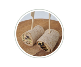 Set mini-wraps humus/gegrilde groenten (2 stuks) - als aanvulling op een high tea box  NIEUW!!!