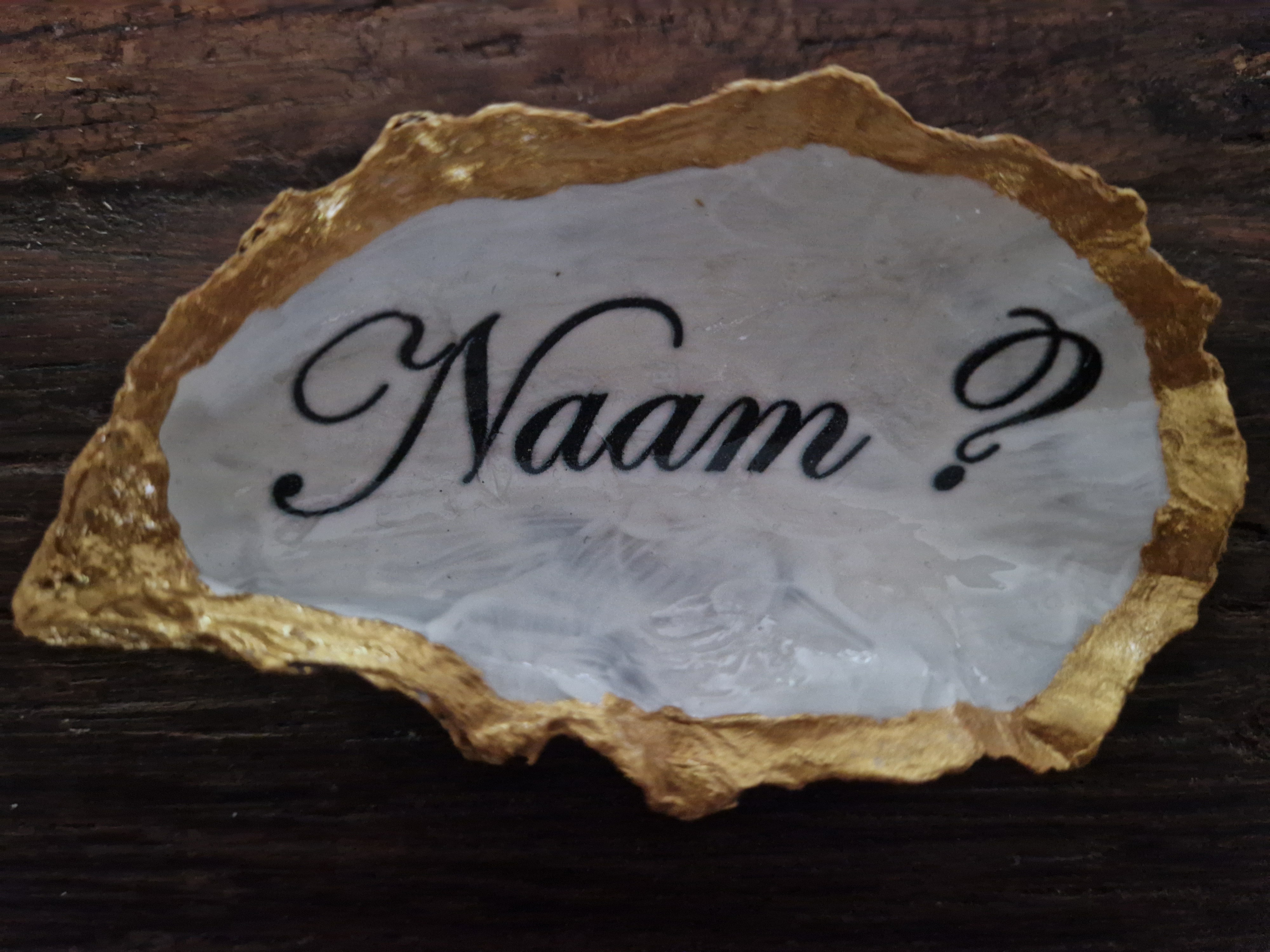 Losse oester met naam   NIEUW!!!