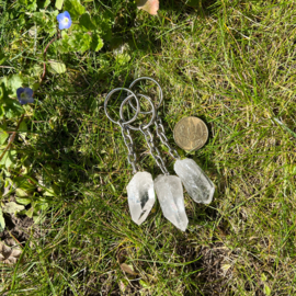 Bergkristal sleutelhanger