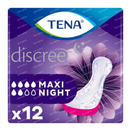 Tena discreet maxi night 12 night pads