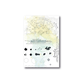 4x6" Clear Stampset - Blueprint Splatters