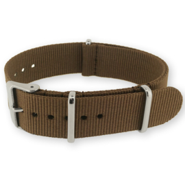 Brown NATO G10 Military Nylon Strap 22 mm - Polished