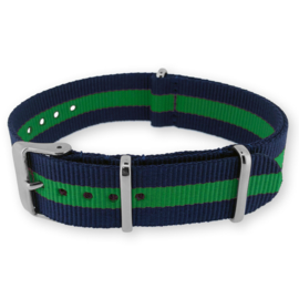 Regimental Navy Green NATO G10 Military Nylon Strap 22 mm - Polished