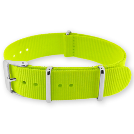 Fluo Yellow NATO G10 Military Nylon Strap 20 mm - Polished