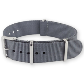 Gray NATO G10 Military Nylon Strap 22 mm - Polished