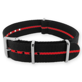 Skunk Red NATO G10 Military Nylon Strap 20 mm - Polished