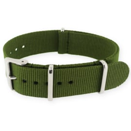 Army Green NATO G10 Military Nylon Strap 22 mm - Polished