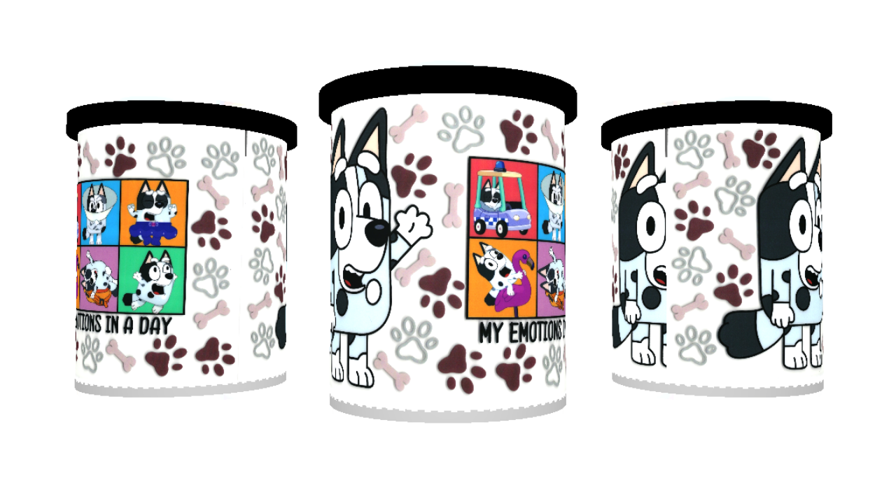 UV DTF cup sticker bluey - hondje