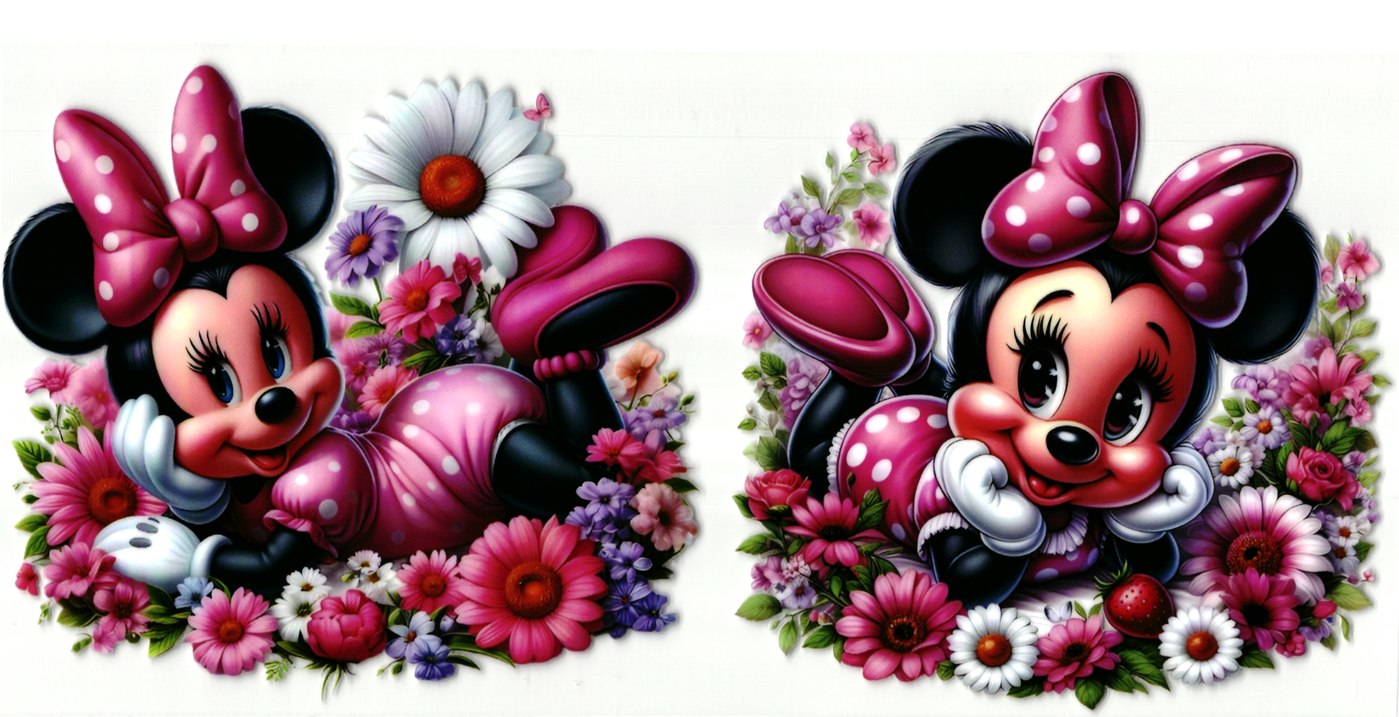 UV DTF cup wrap sticker Minnie Mouse