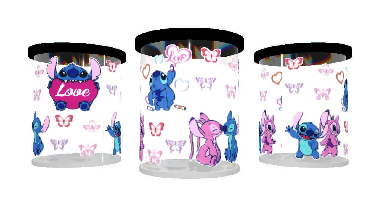 UV DTF cup sticker Stitch - Angel