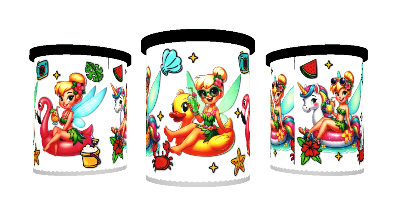 UV DTF cup wrap sticker Tinkerbell