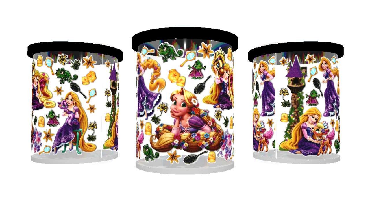 UV DTF cup sticker prinsessen