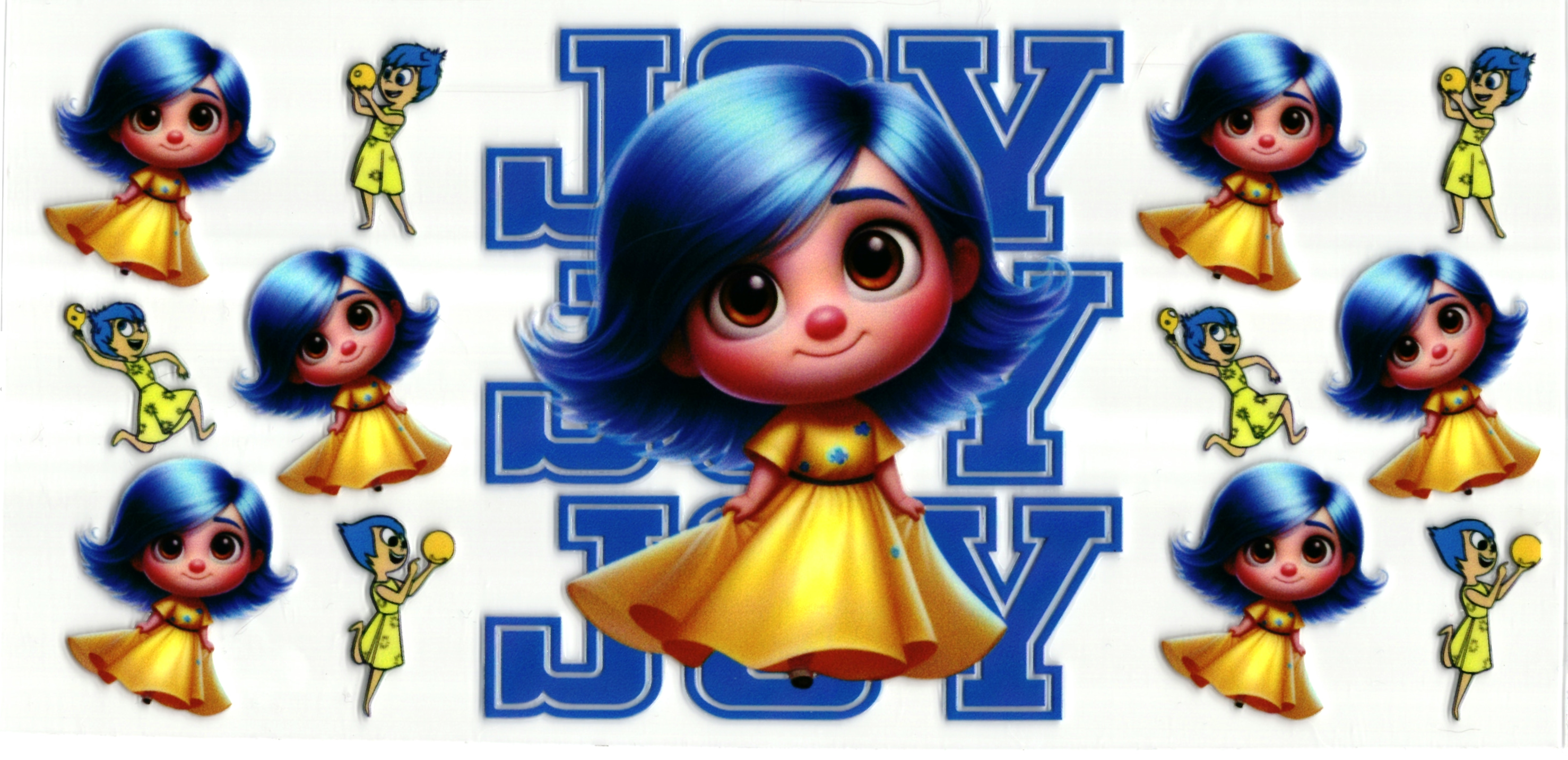 UV DTF cup sticker Inside Out (Joy)