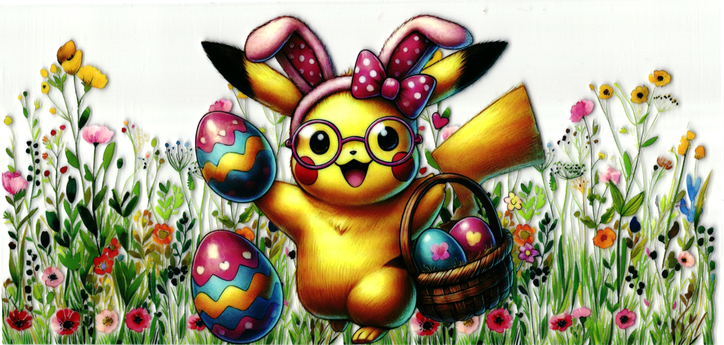 UV DTF cup sticker Pikachu