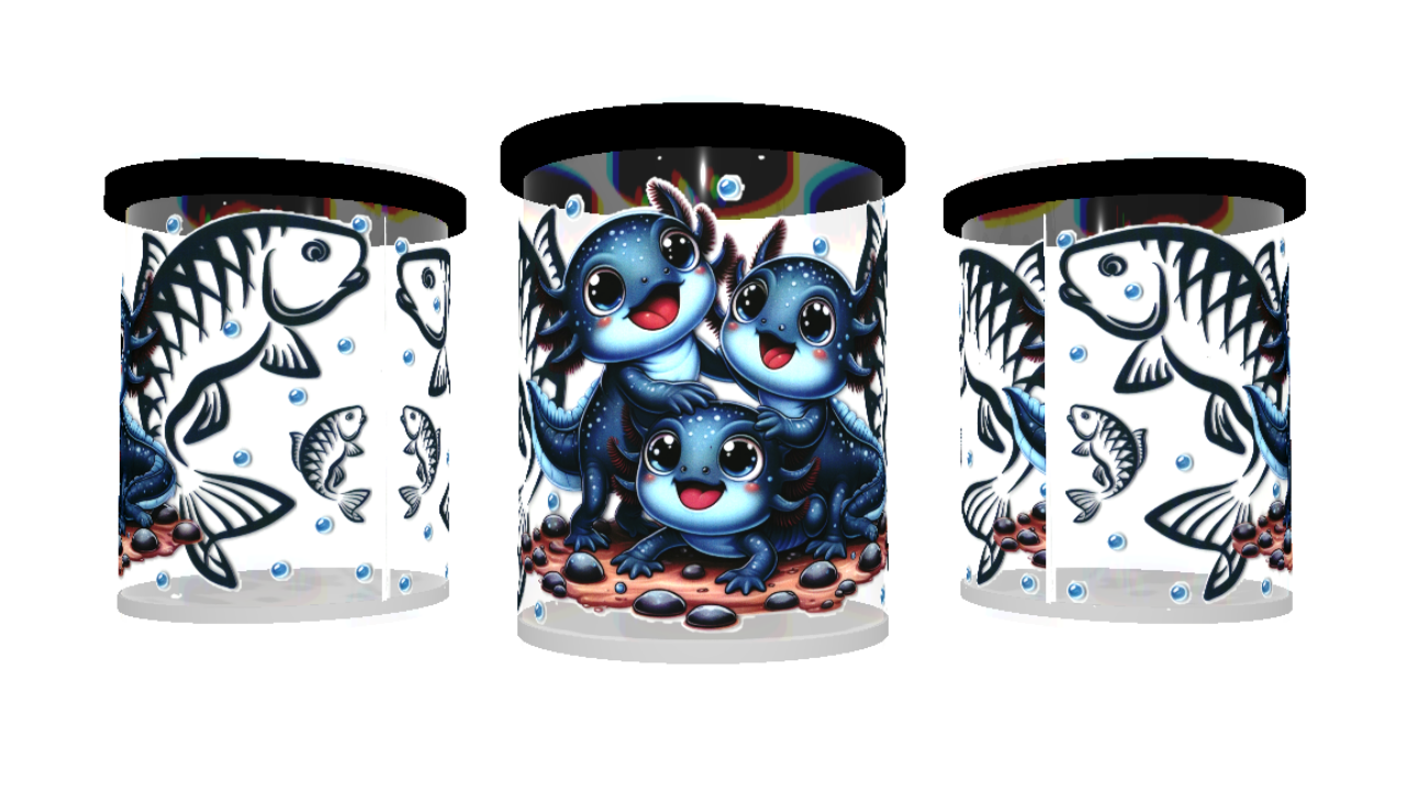 UV DTF cup wrap vissen