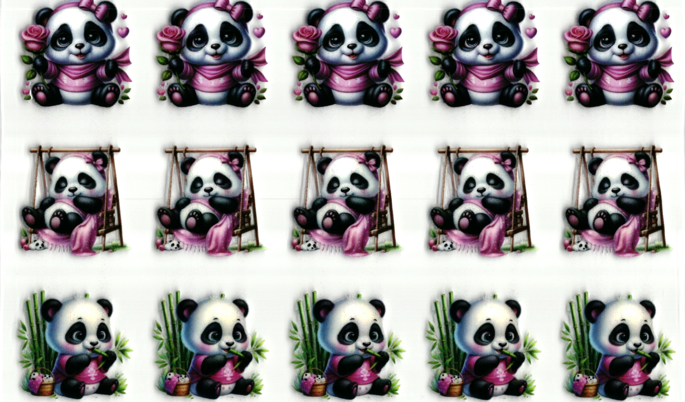 UV DTF pen sticker panda beer