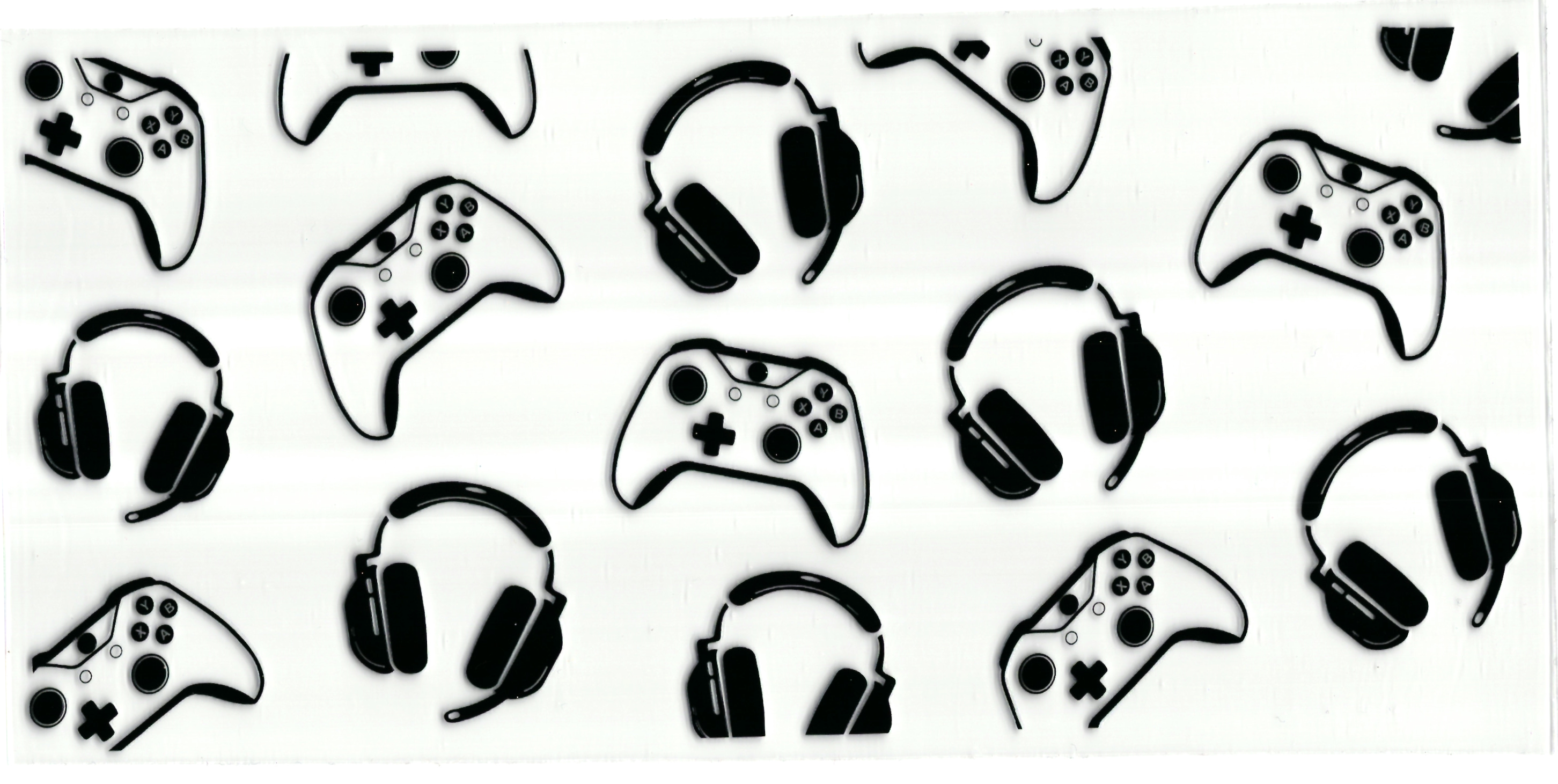 UV DTF cup wrap sticker game controller