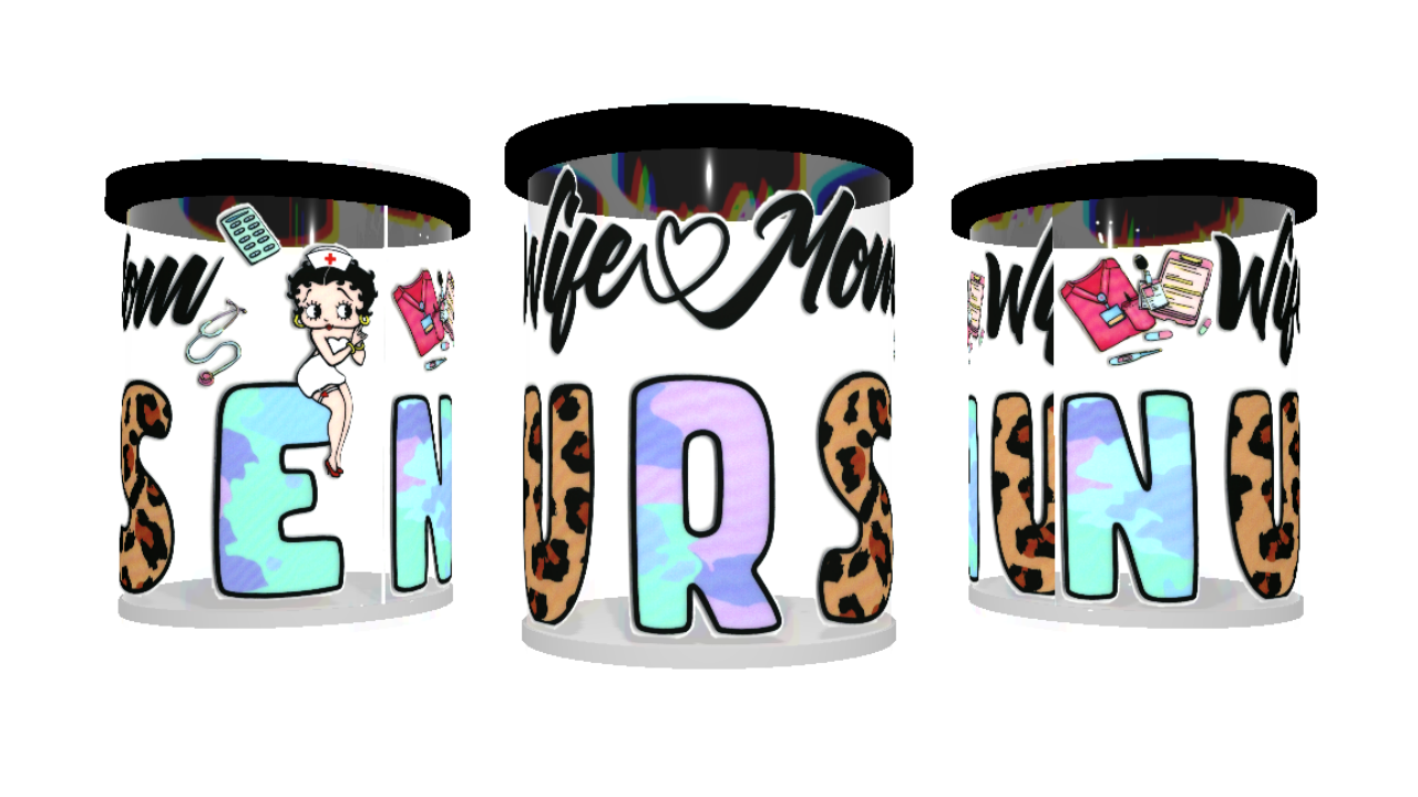 UV DTF cup sticker nurse - mom