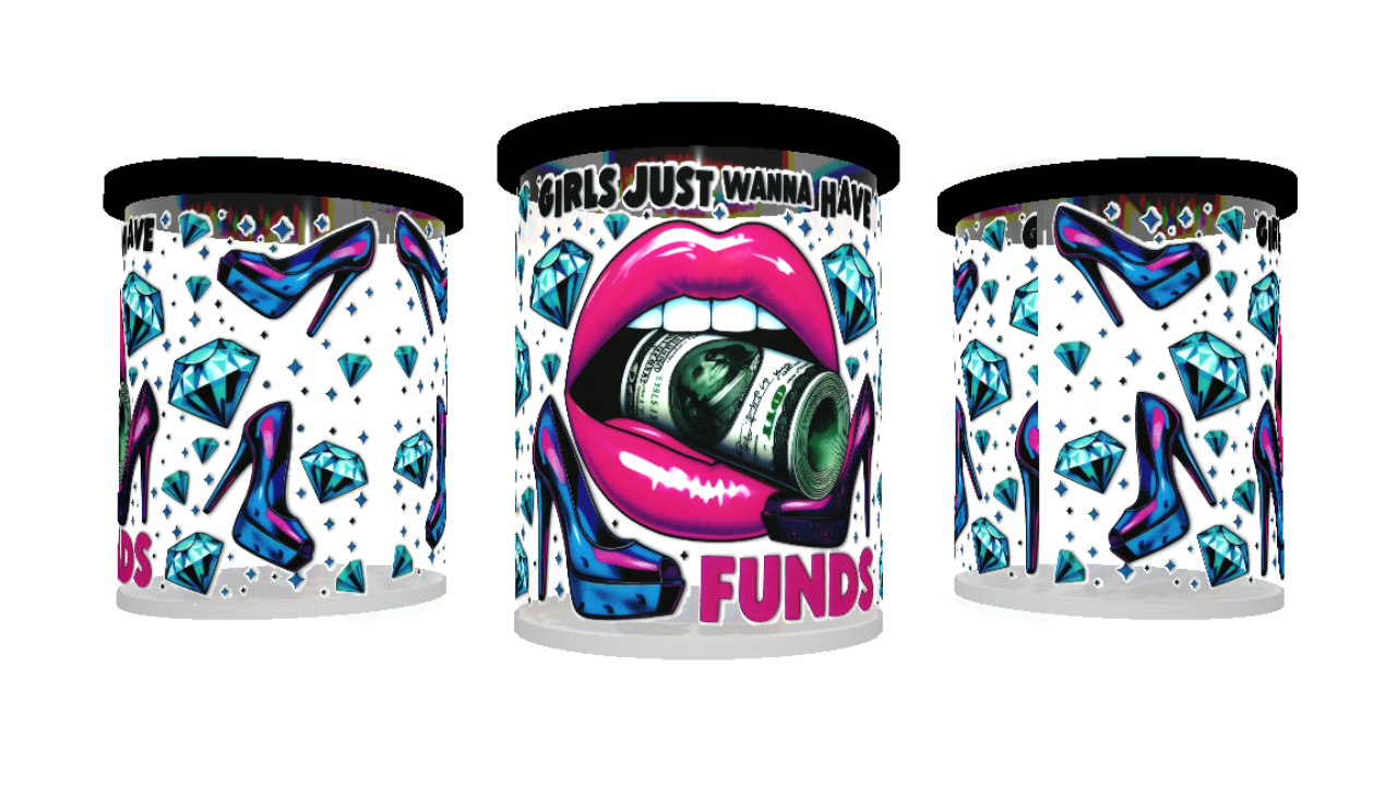 UV DTF cup stickers diamanten-lippen