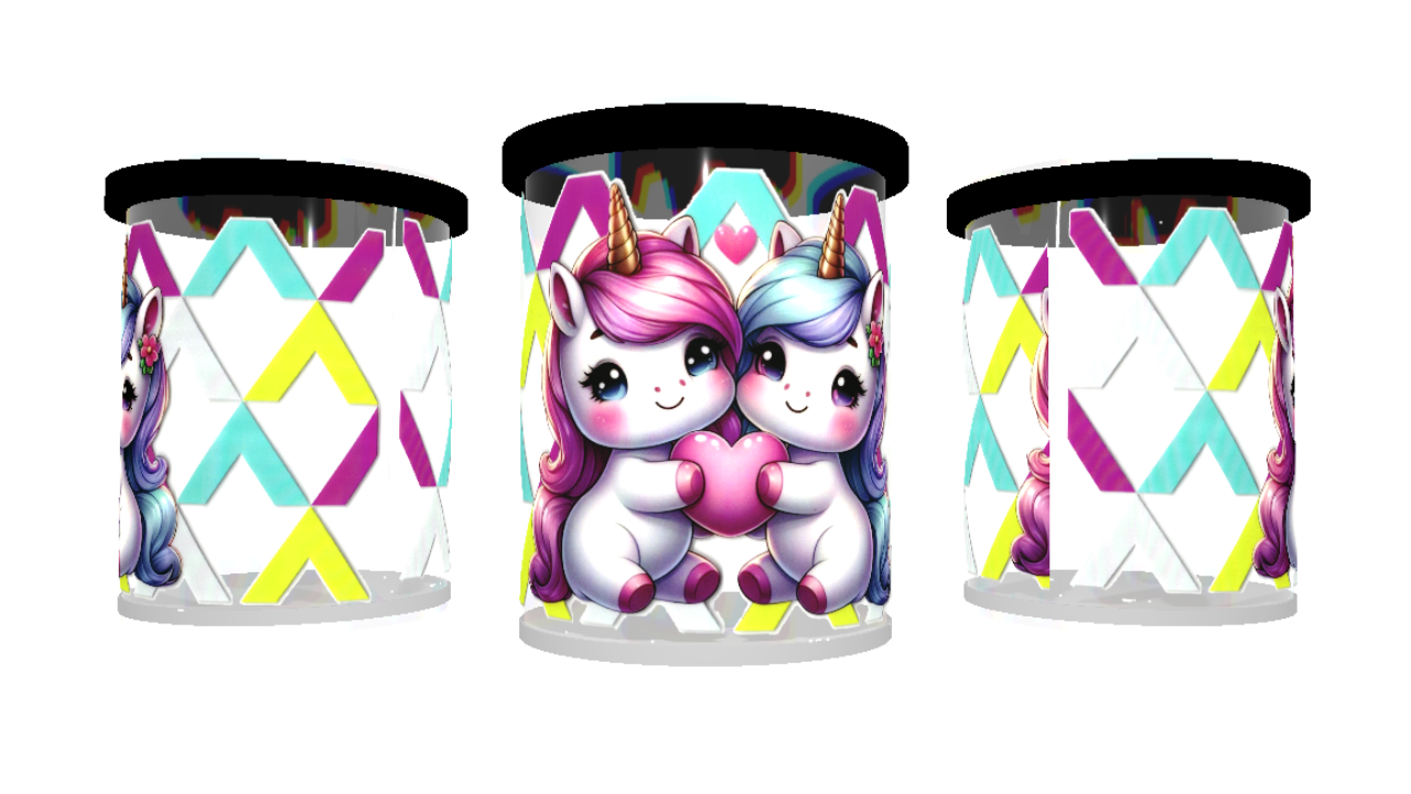 UV DTF cup wrap sticker unicorn