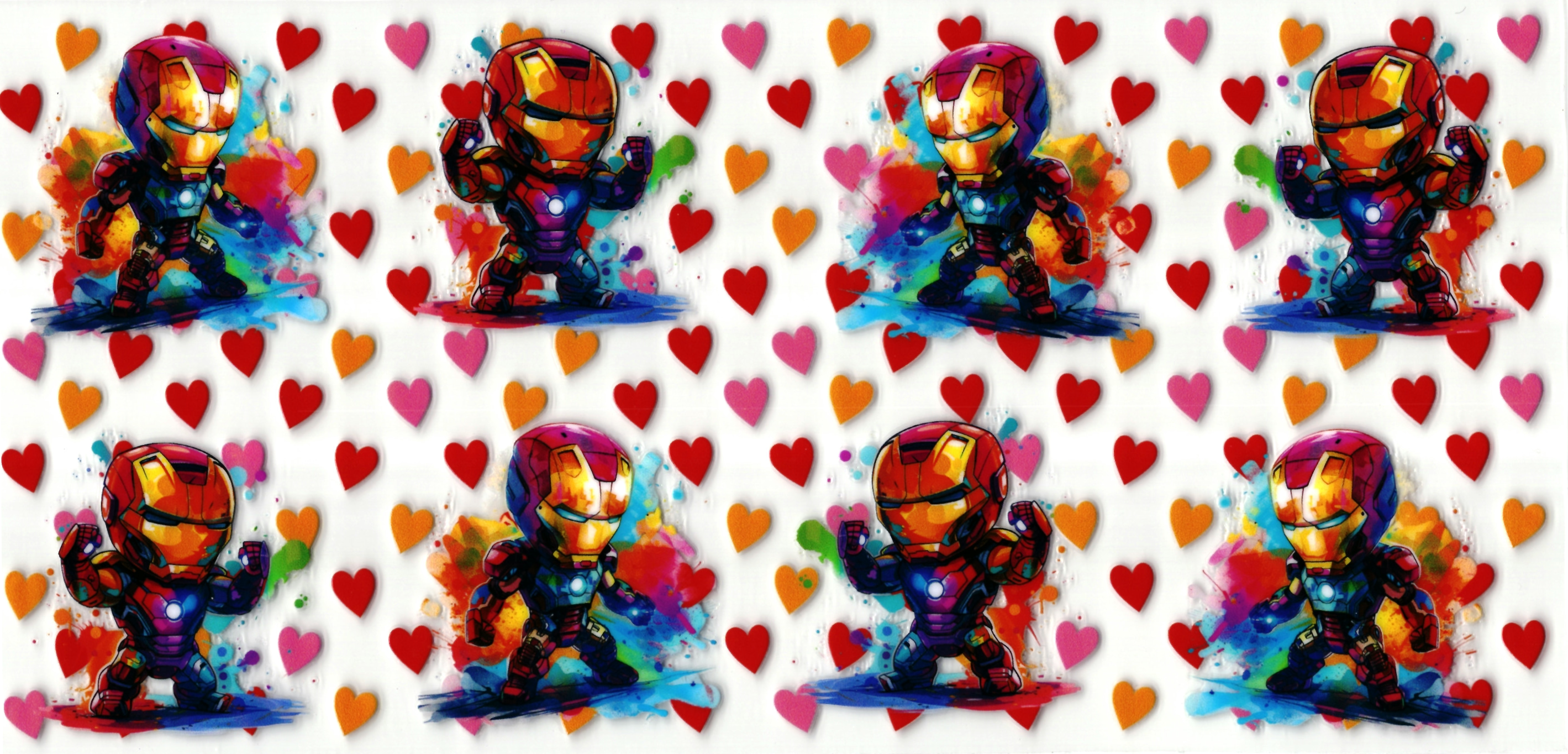 UV DTF cup sticker Iron man