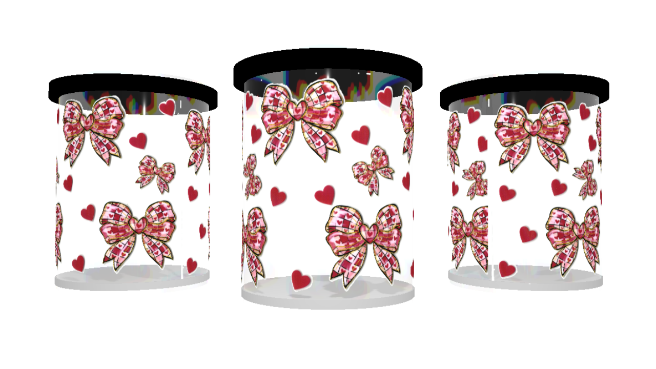 UV DTF cup sticker strikjes-hartjes