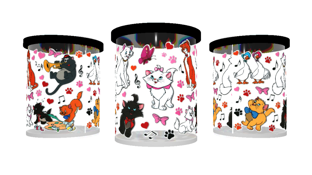 UV DTF cup sticker Aristo katten