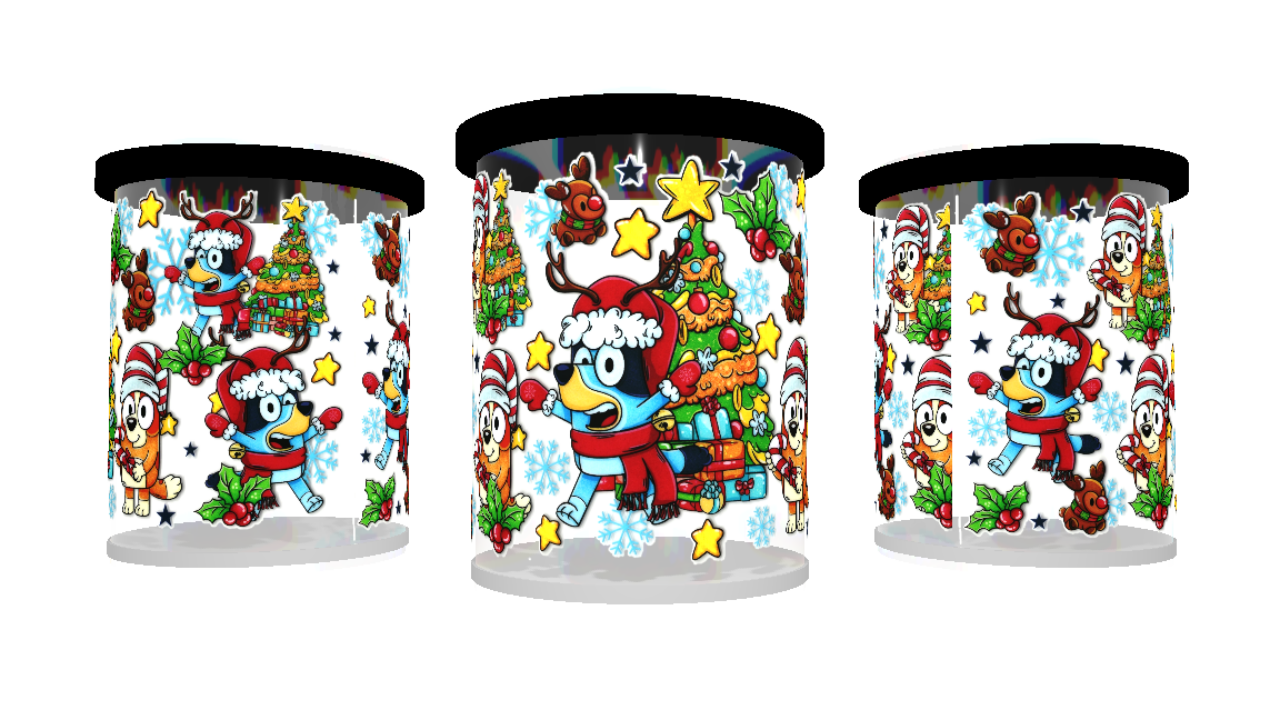 UV DTF cup sticker kerst
