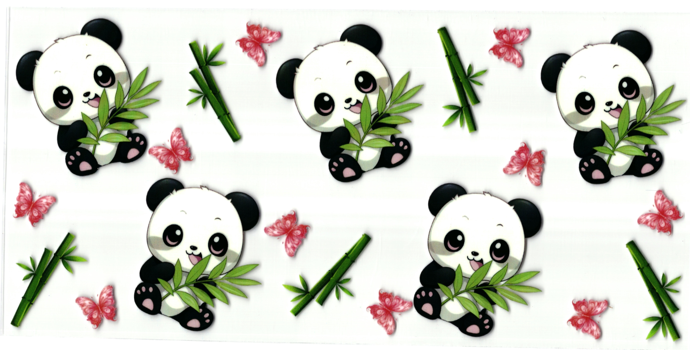 UV DTF cup wrap panda beer