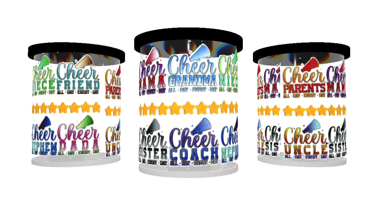 UV DTF cup wrap cheer