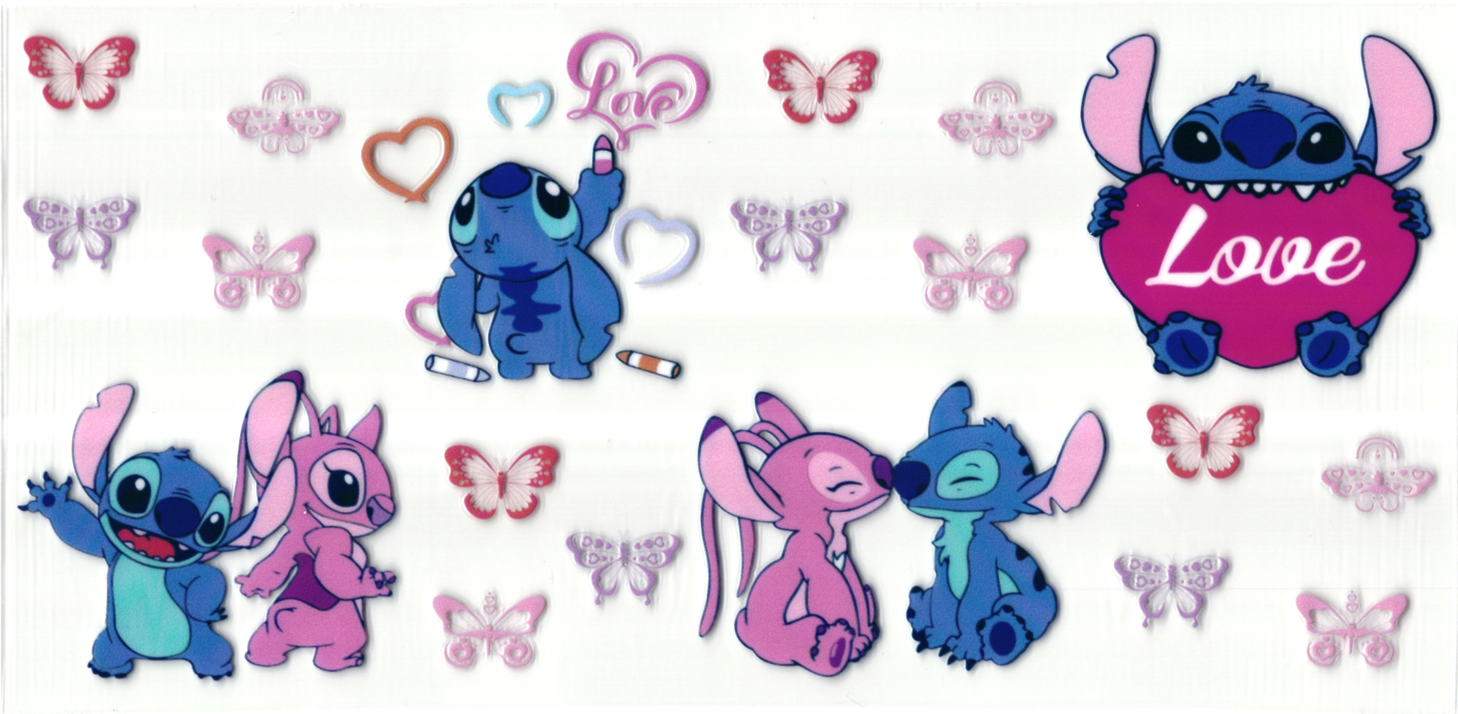 UV DTF cup sticker Stitch - Angel