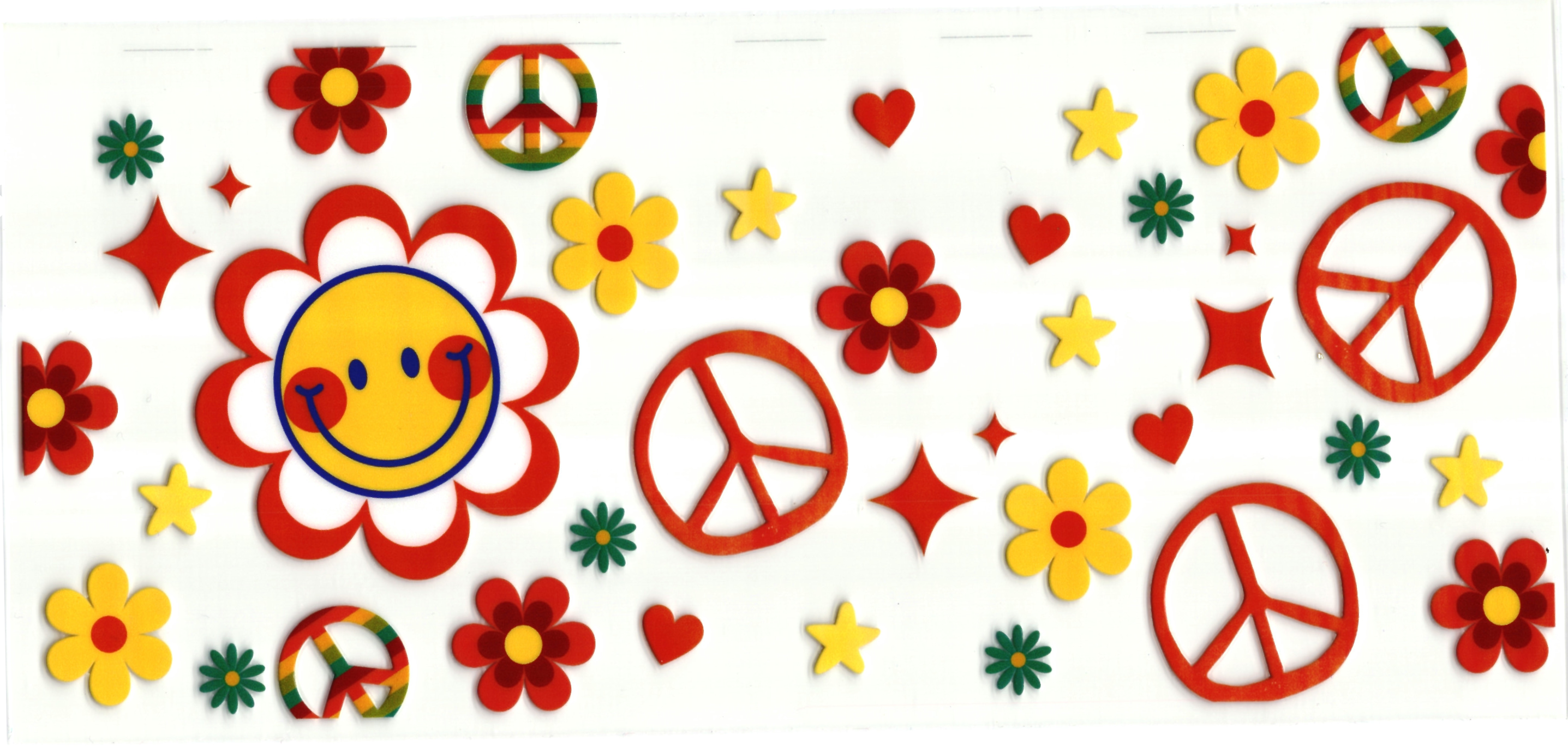 UV DTF cup wrap sticker zon - peace