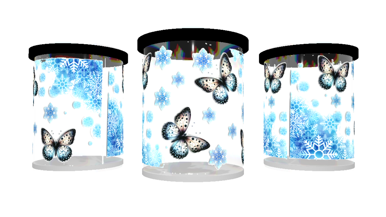 UV DTF cup wrap sticker ijs vlinders
