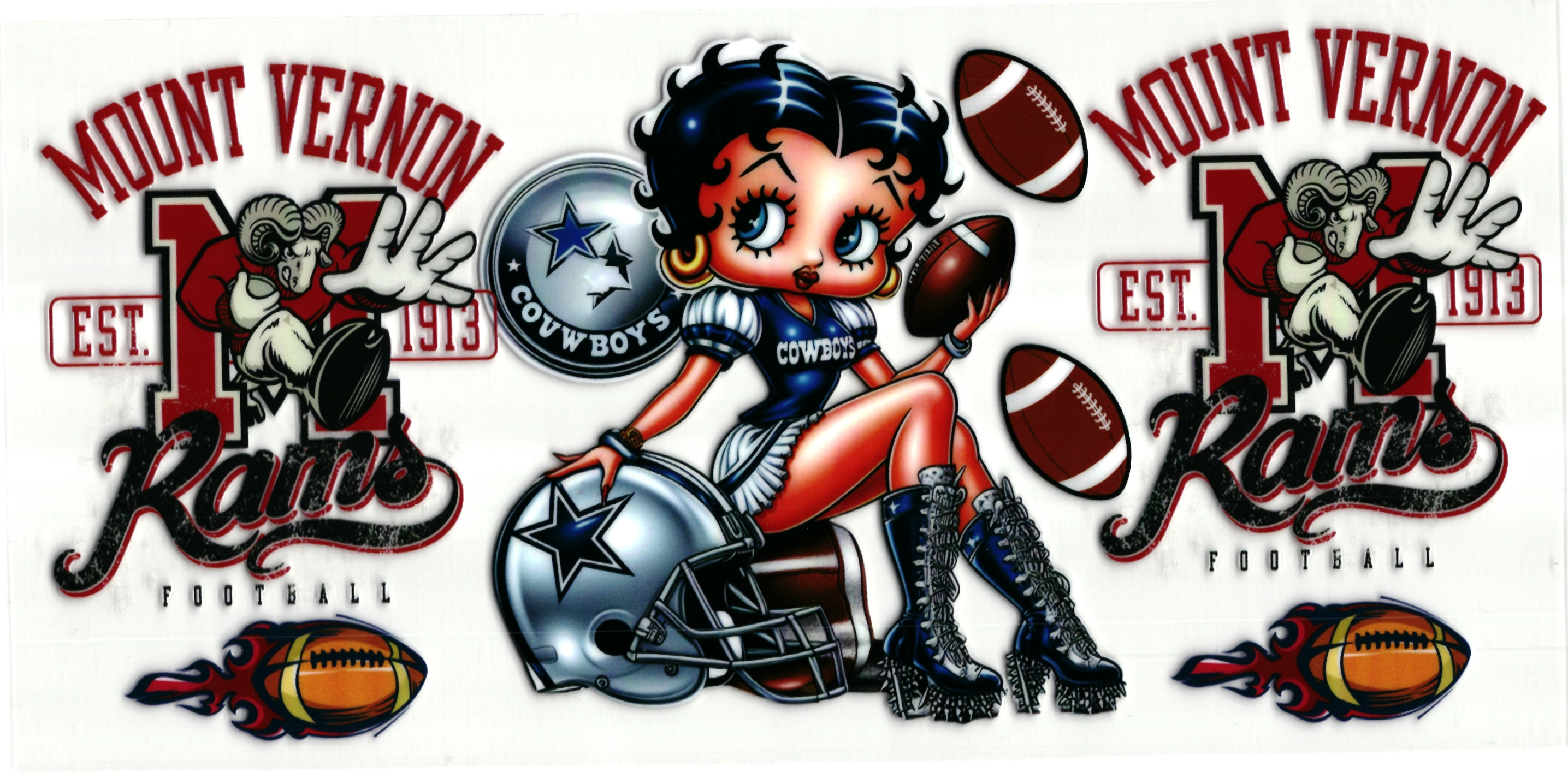 UV DTF cup sticker Betty Boop