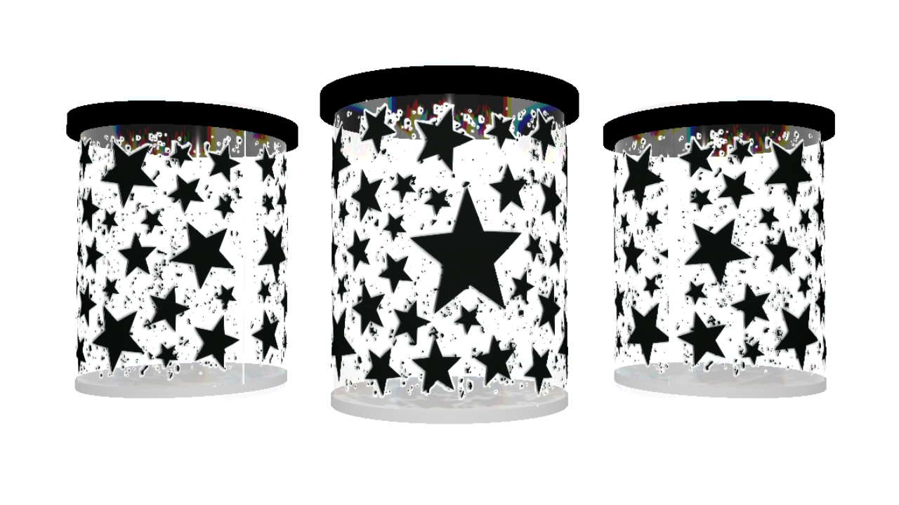 UV DTF cup sticker sterren