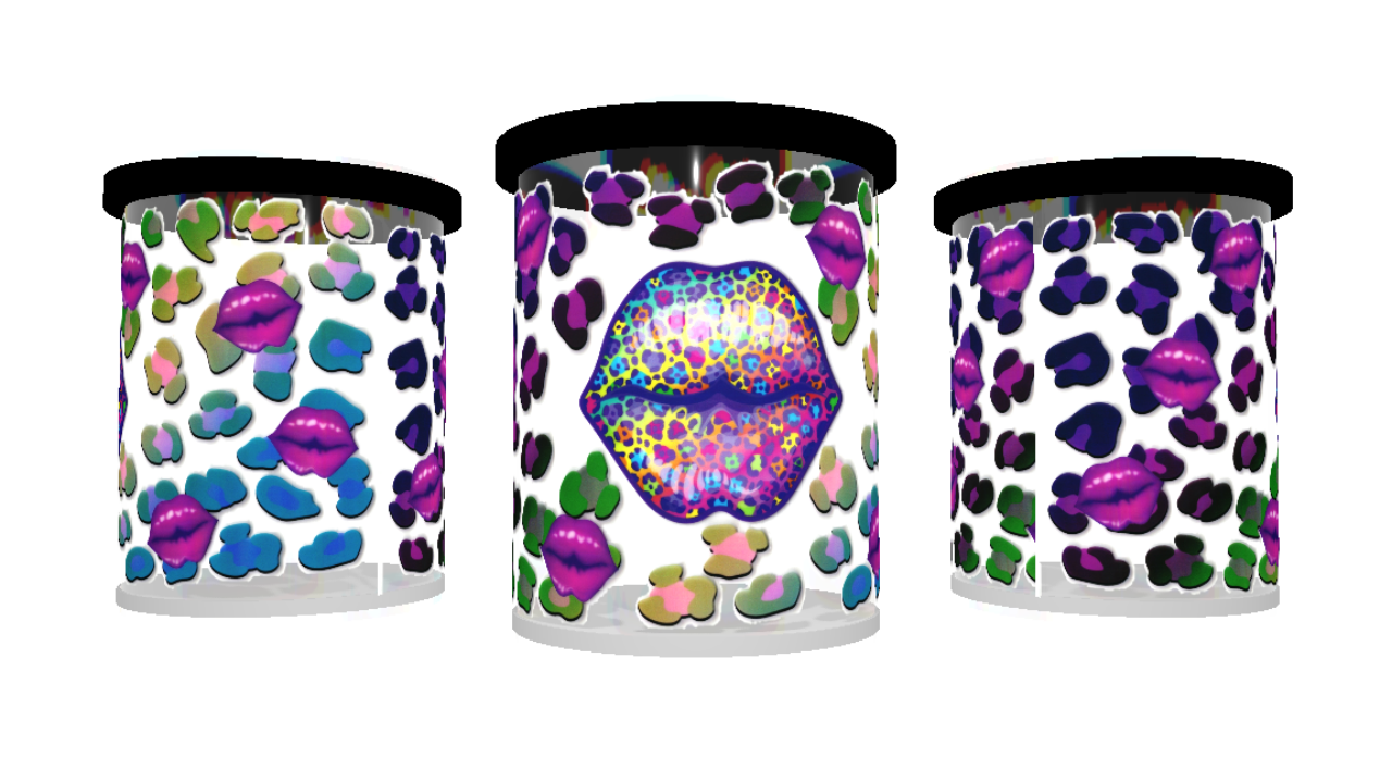 UV DTF cup sticker lippen