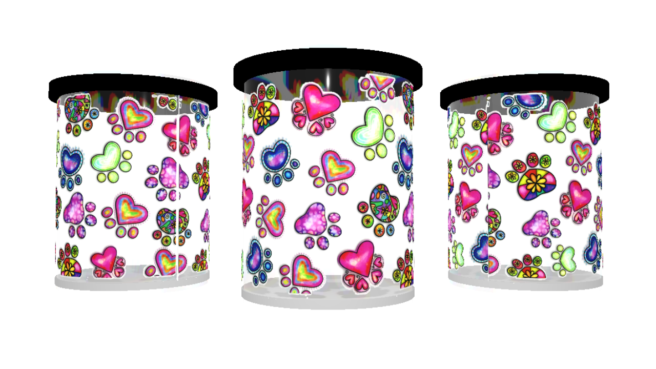 UV DTF cup sticker hartjes