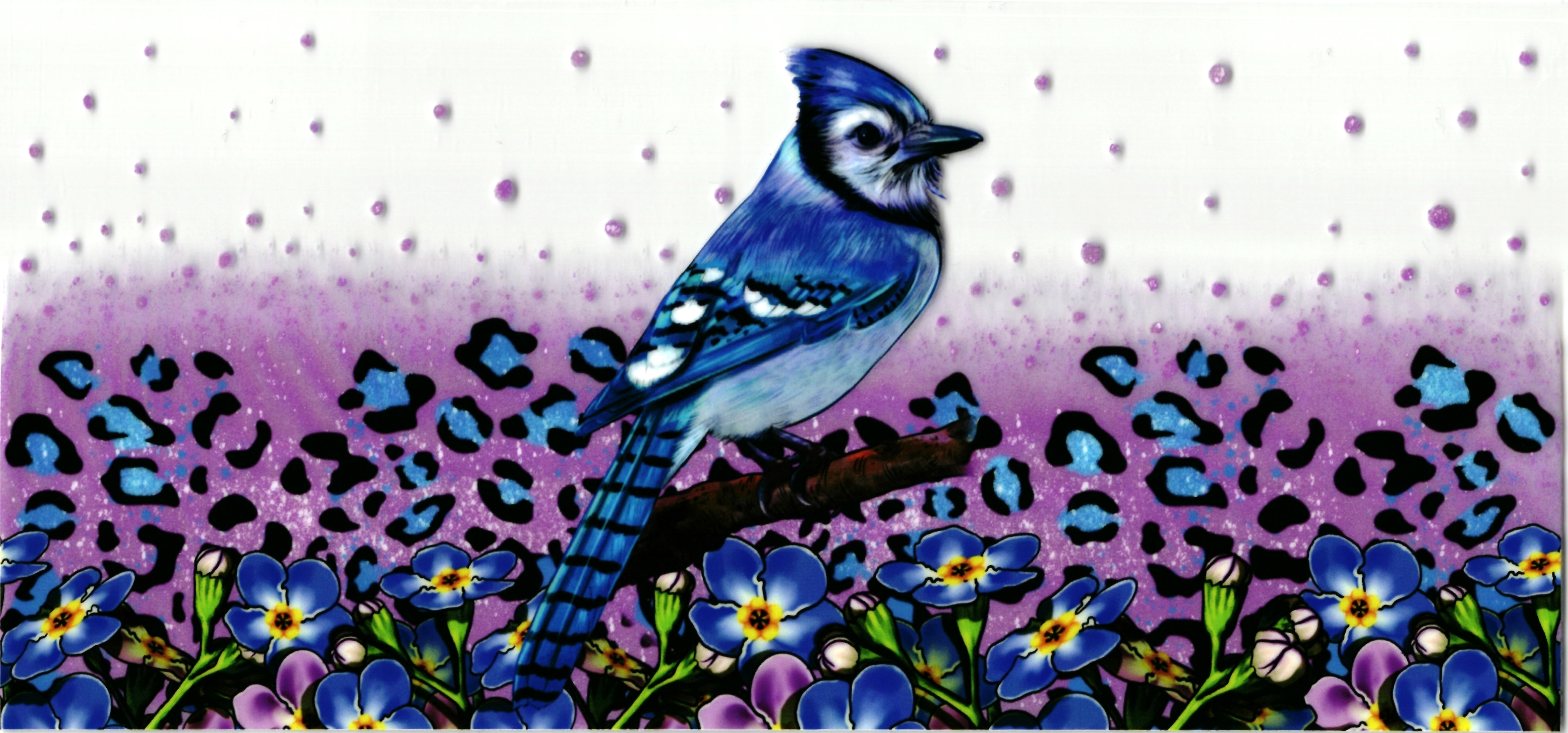UV DTF cup wrap sticker vogel